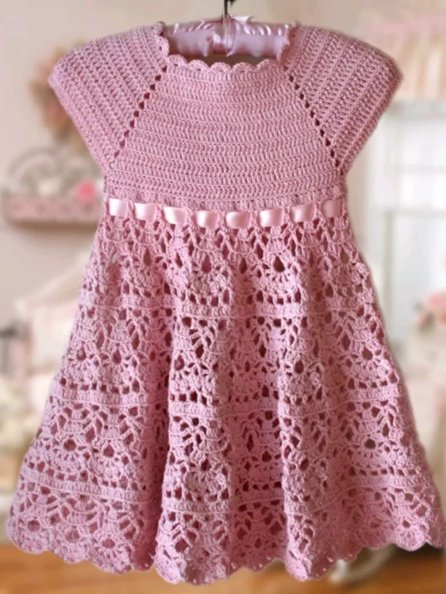 Vestido De Crochê Infantil: 10 Vídeo Aulas Passo A Passo - CROCHÊ COM AMOR
